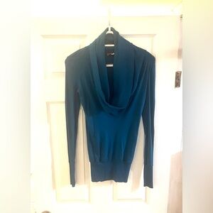 2/$20 - NWT - Warm - Pretty & Stretchy Knit Blue Cozy Maternity Top - Cowl Neck